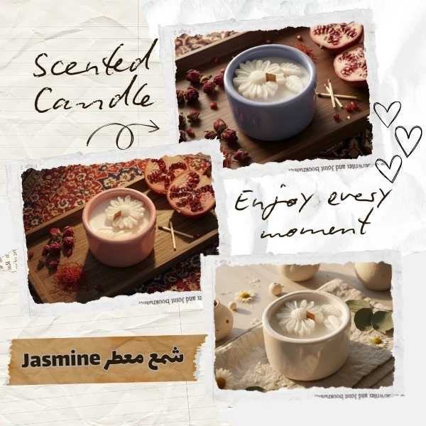شمع معطر jasmine صدفی